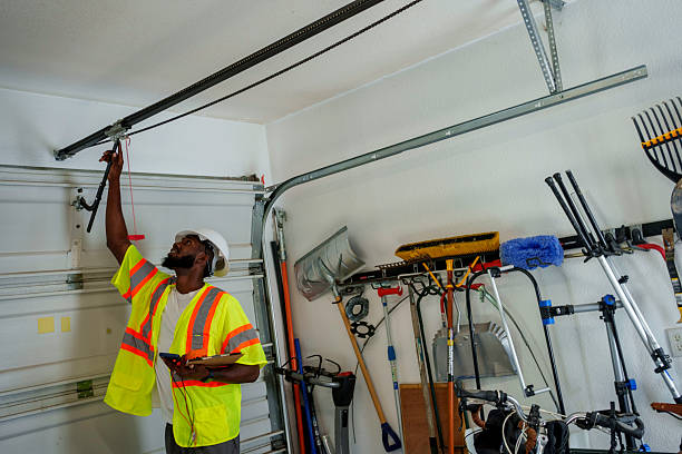 Professional Garage Door Panel Replacement technician working in Converse, IN